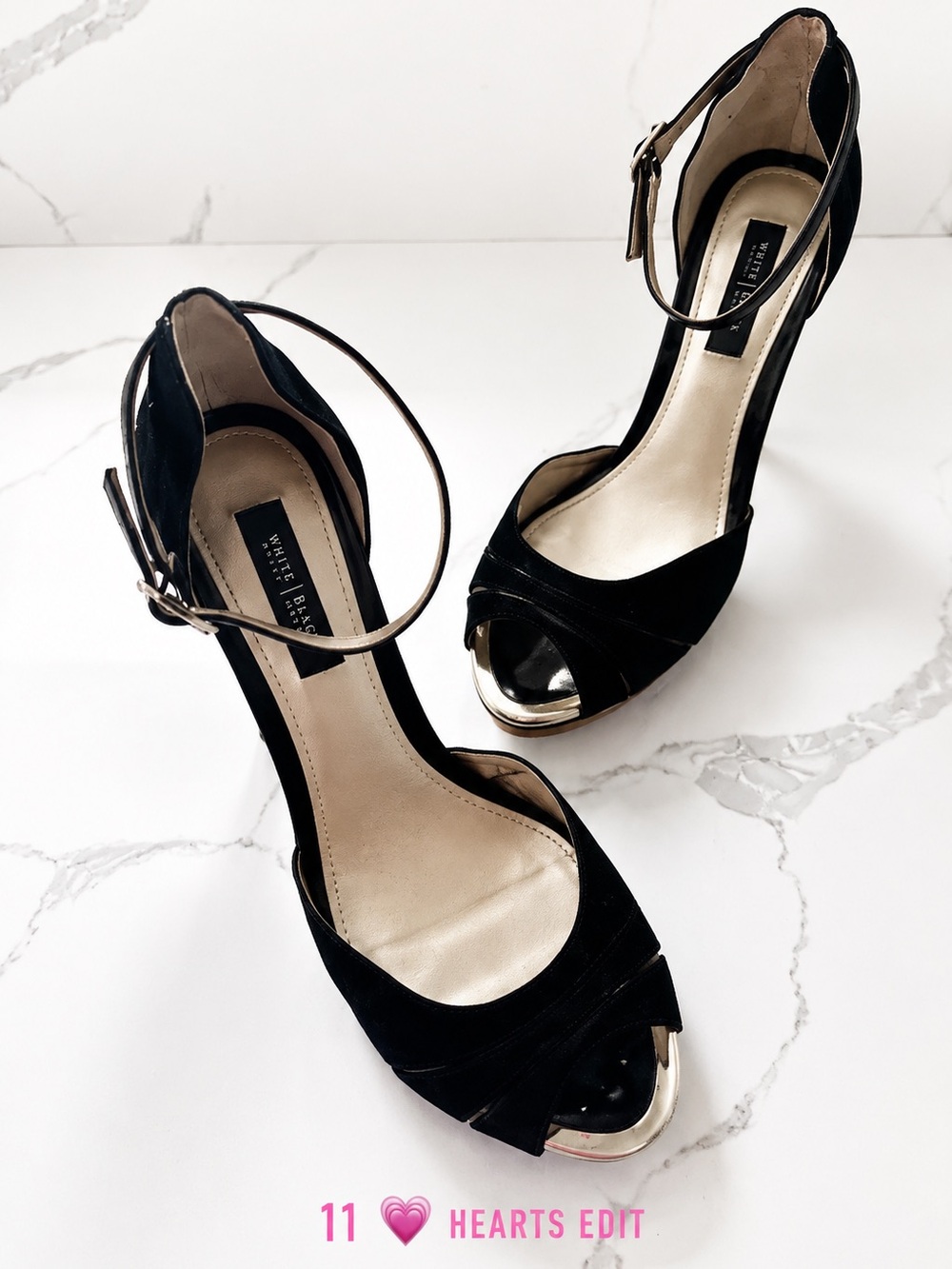 White House Black Market Viviana Black Size 8 Heels - Picture 2 of 10